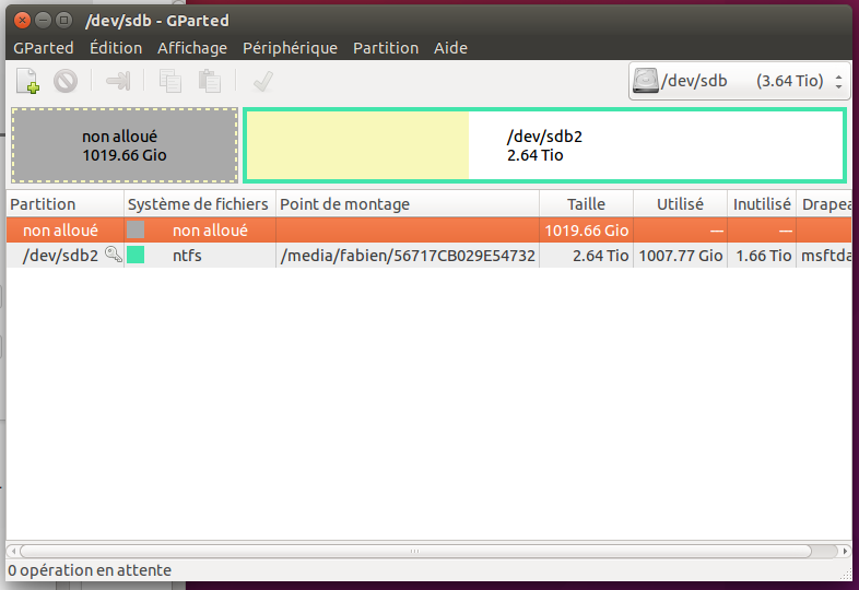 [Résolu] Gparted Redimensionnement d'une partition erreur Disque
